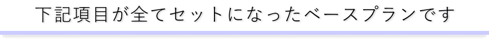 全ての項目がセットになっています